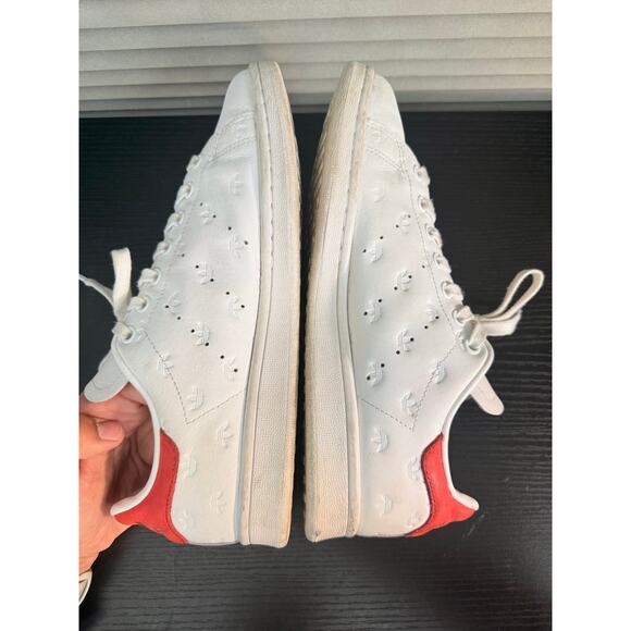 Adidas Stan Smith White Red Gold Trefoil Embossed Sneakers Men’s Size 10 Shoes main image 9
